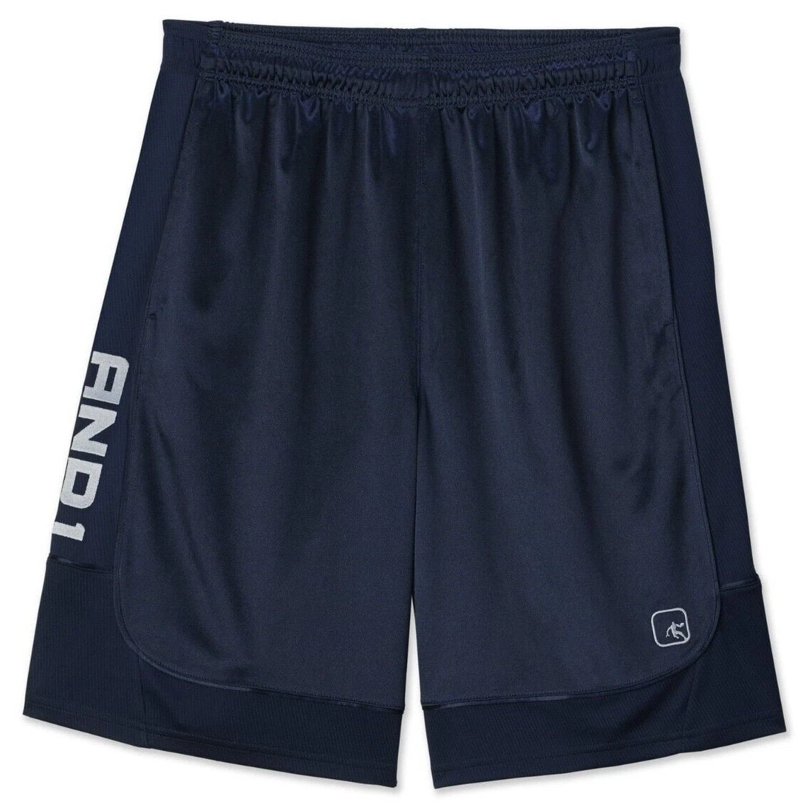AND1 Basketball Shorts Mens S-5XL - 11" Inseam Gym Workout Casual Pockets Navy