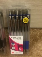 Foray Advanced Ink Ballpoint Pen Yourchoice 12 Pack Bold Retractable 1.2mm Blue Foray Advanced Ink Ballpoint Pen Yourchoice 12 Pack Bold Retractable 1.2mm Blue