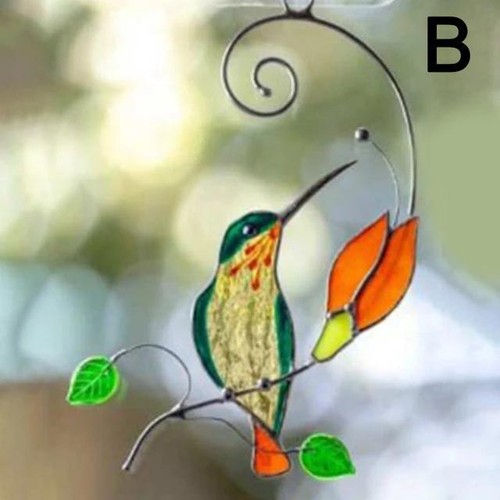 1PC Metal Stained Glass Handicraft Garden Window Balcony Hummingbird Hanging Yar - Picture 10 of 10