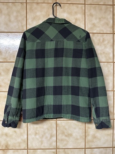 Volcom Women’s Green Plaid Fleece Lined Shacket, Outdoor Athliesure Sz S (4-6) - Picture 14 of 17
