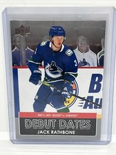Vancouver Canucks - Jack Rathbone - 21/22 UD Series 1 - Debut Dates - #DD-9