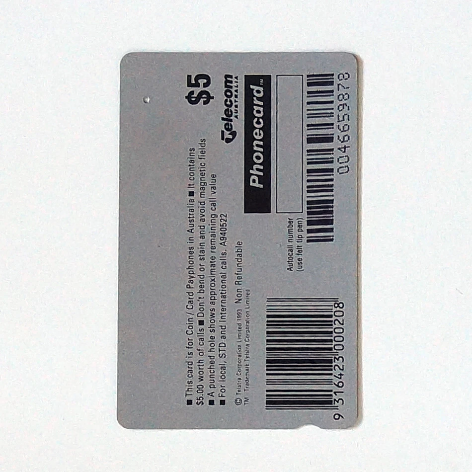 Telecom Australia Used Phone Card - $5 The Australian Ballet