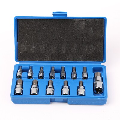 13 PC SAE Socket Rachet Wrench Set 1/4 3/8 1/2 in Drive Alan Allen Hex Key  Type