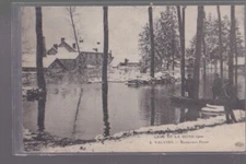Old postcard Valvins, Restaurant Henet 1910, Crue de la Seine postcard 