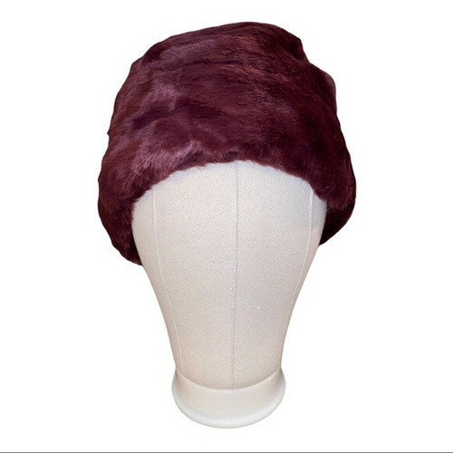 Nine West Faux Fur Cuff Cloche Berry 