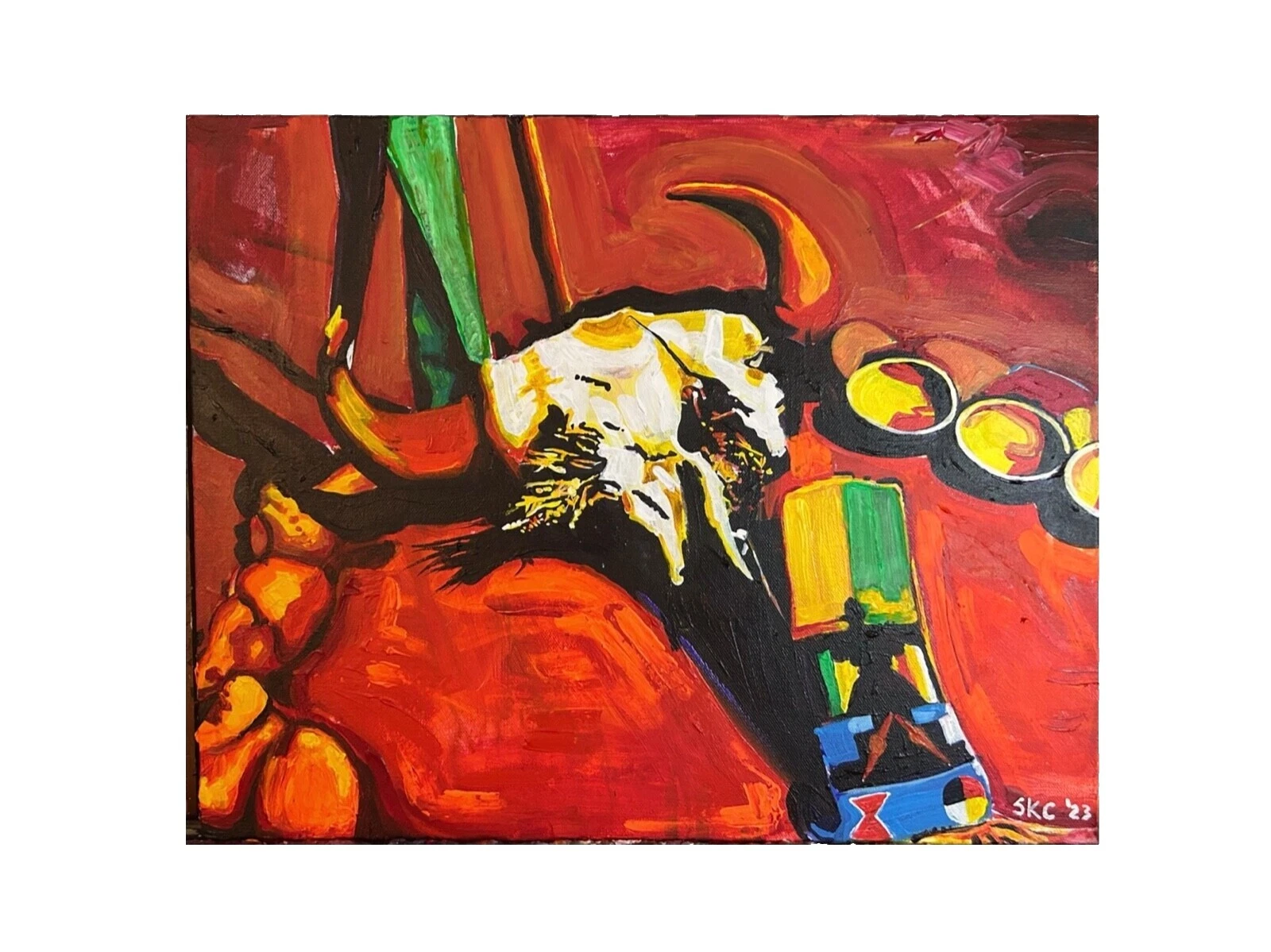 Calaveras de Lona Arte Pinturas