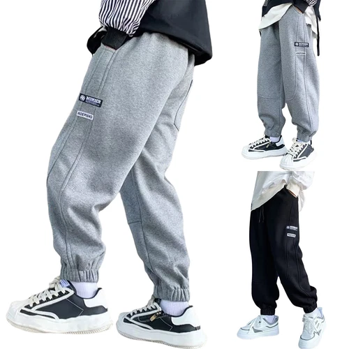 Kids Boys Joggers Baggy Sweatpants Casual Trousers Hiking Pants Picnic Bottoms - Picture 5 of 39
