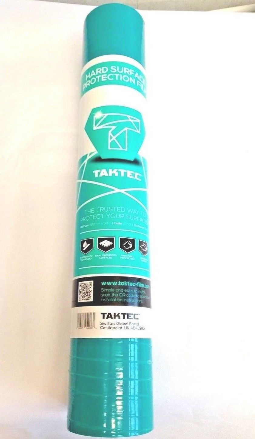 Taktec Hard Surface Flooring Protection Film 600mm x 50m Roll DIY Painting Build eBay