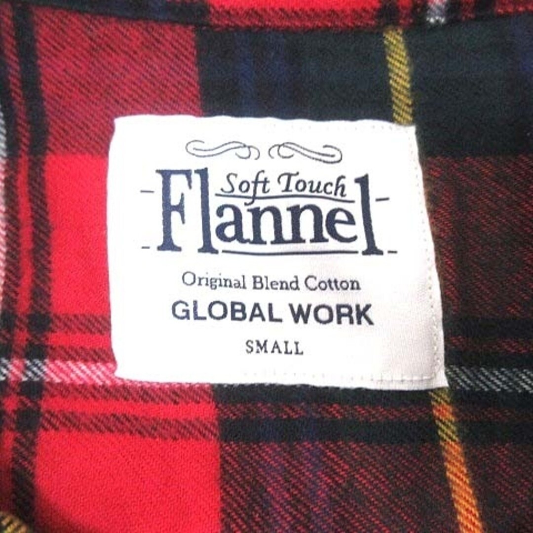 Global Work Flannel Shirt Long Sleeve S Red Black YK Used