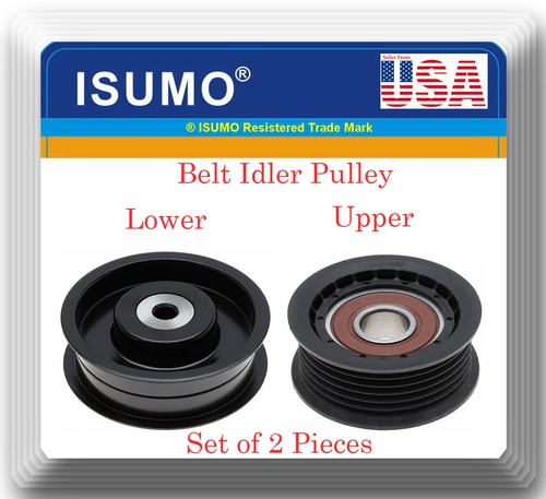 3 Pcs Belt Tensioner & Idler Pulley Lower /Upper Fits: Mercedes Benz 2006-2009 - Picture 2 of 4