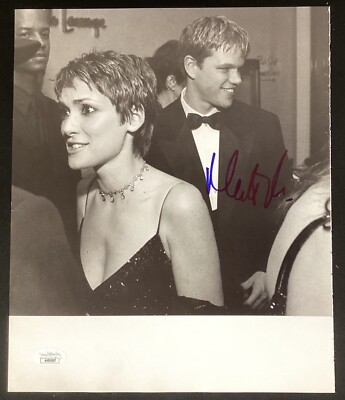 Matt Damon Signed Photo 9x11 Outrageous Winona Ryder Actor Jason