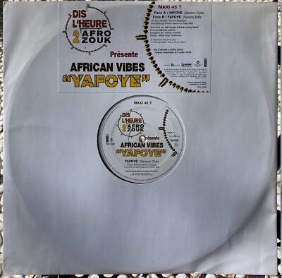 Maxi 45t Dis L'heure 2 Afro Zouk - Yafoye - 12'' Promo