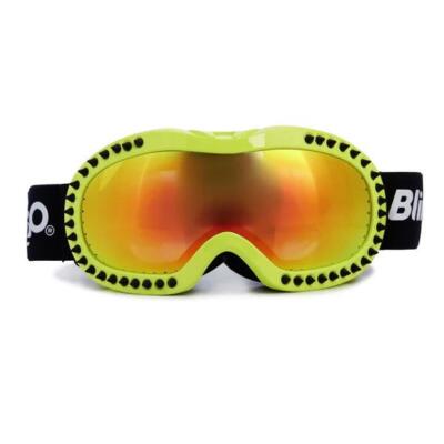 Bling2O Black Spike Lime Frame Anti Fog Ski Children UV Protection
