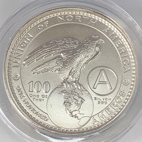 Amero 2008 100 Union Of North America MS69 ANACS Moonlight Mint COA - Picture 2 of 6