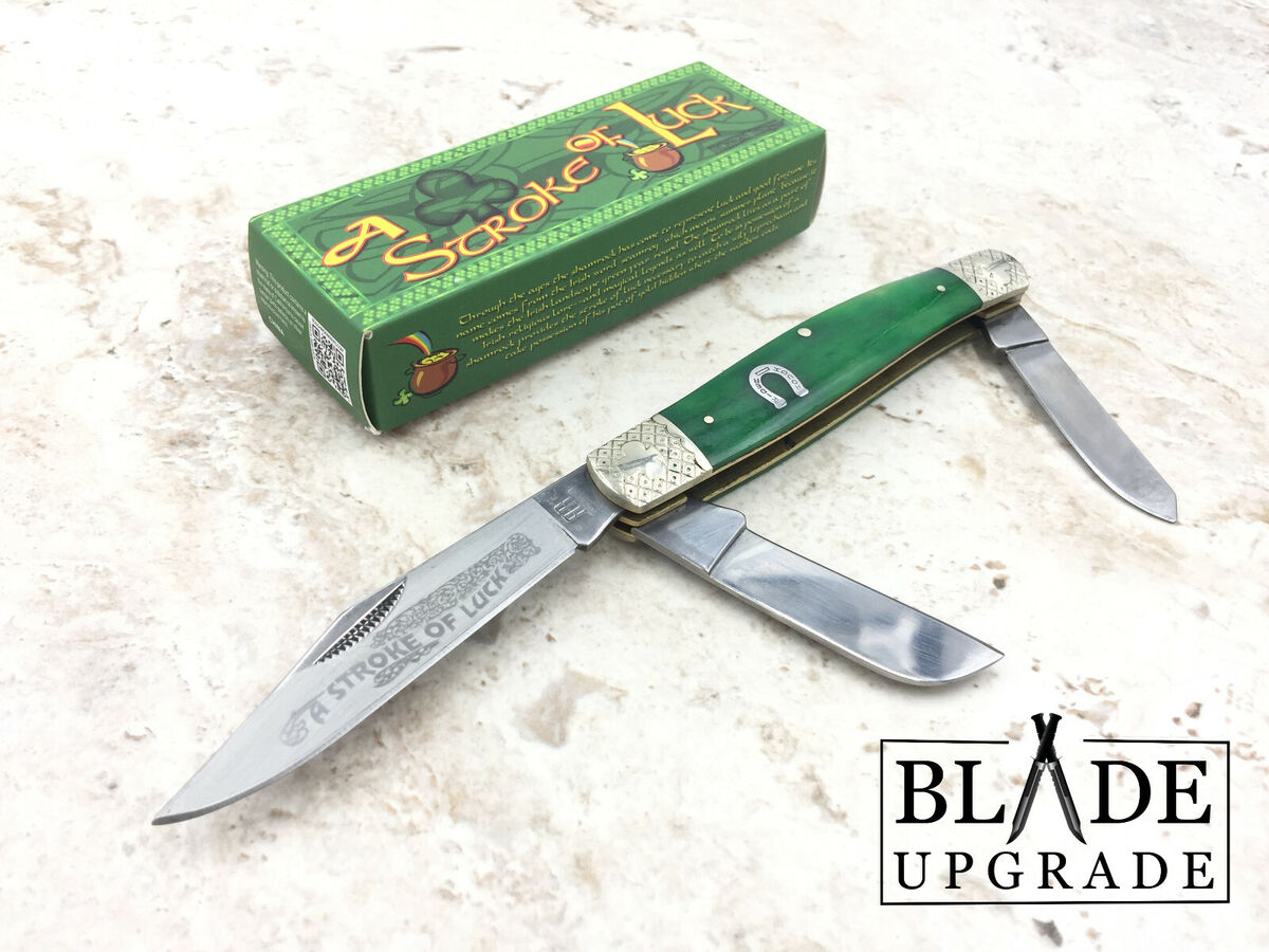Rough Rider Stockman Stroke of Luck Green Bone Handle Rough Rider Stockman Stroke of Luck Green Bone Handle