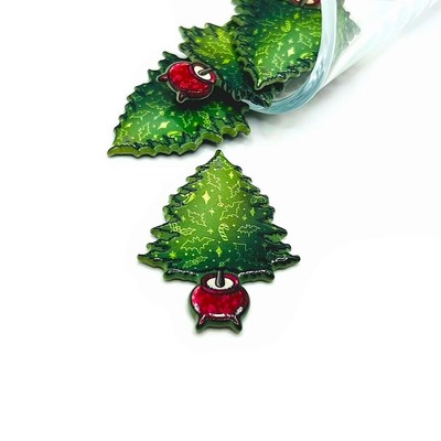1, 4 or 20 BULK pcs Creepy Christmas Tree in Cauldron Charms -US Seller- GR1182