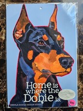Doberman metal sign