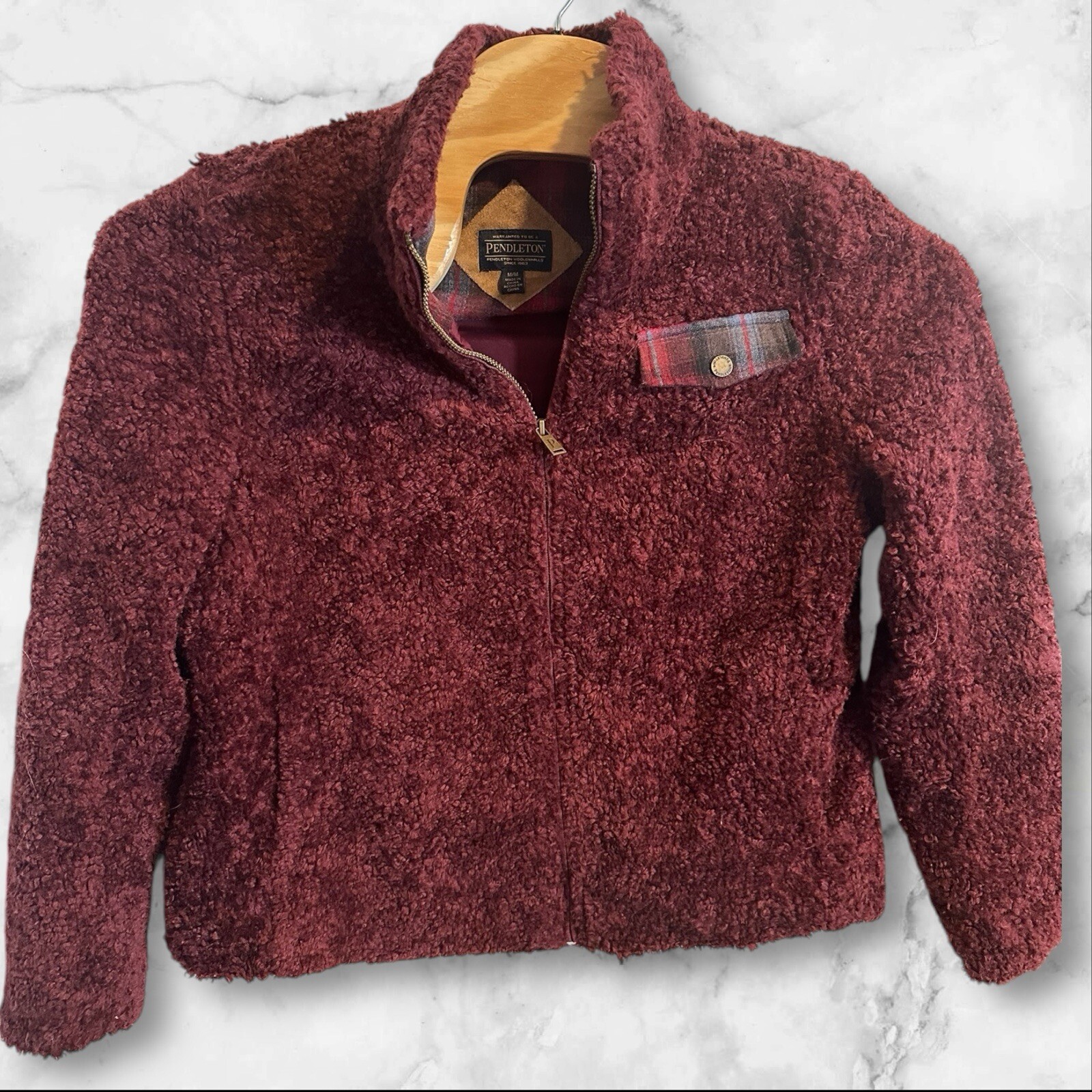 Pendleton Women’s Flannel Lined Full Zip Wool Pol… - image 1