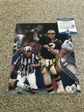 BOBBY HEBERT Signed Autographed 8x10 Photo NEW ORLEANS SAINTS CAJON BAS BECKETT