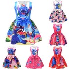 Lilo Stitch Girls Bow Princess Dress Kids Party Tutu Skirt Birthday Gift 2-8 Yrs