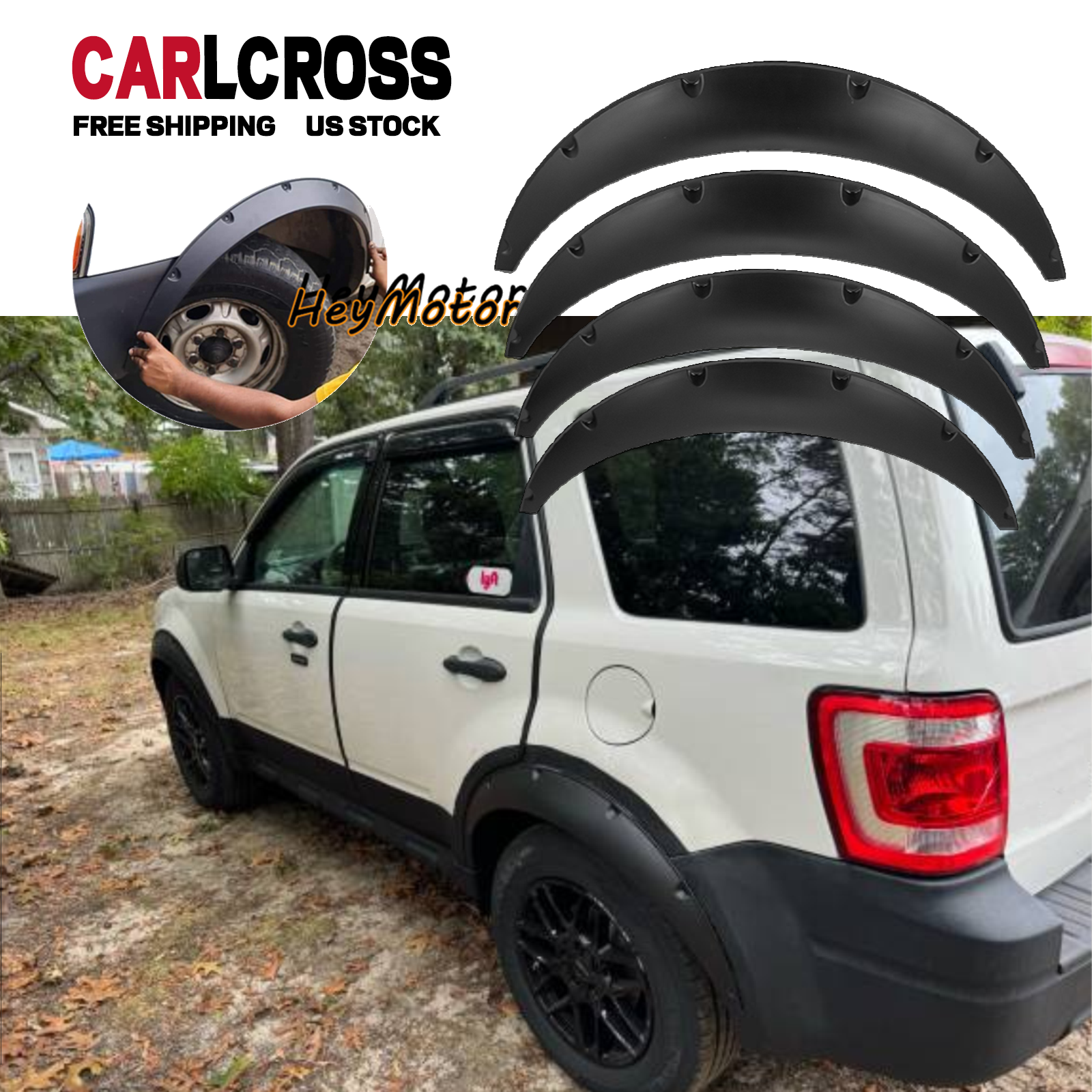 For Ford Escape Fender Flares Extra Wide Wheel Arches Flexible 3.5