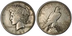 1921 High Relief Peace Dollar Coin $1 PCGS Cleaned XF Detail 90% Silver