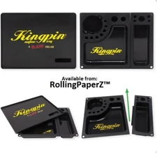 New KINGPIN X RAW Rolling Papers collab MAFIOSO TRAY WITH MAGNETIC COVER 3 PARTS