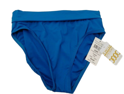 Swim systems collection blue bikini bottom roll up down S Small NWT 