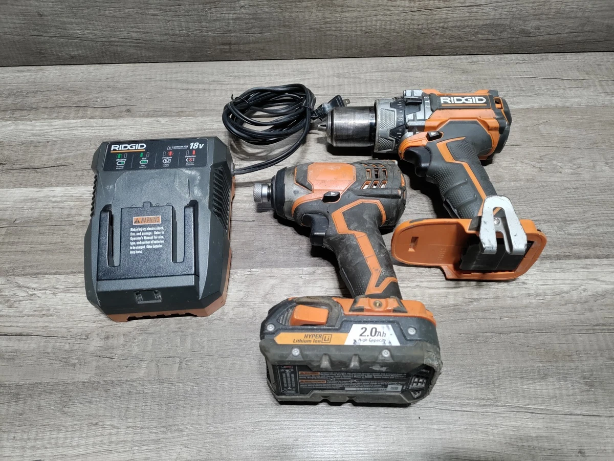 Ridgid 18V Brushless 2 Piece Drill Driver Set With Battery And