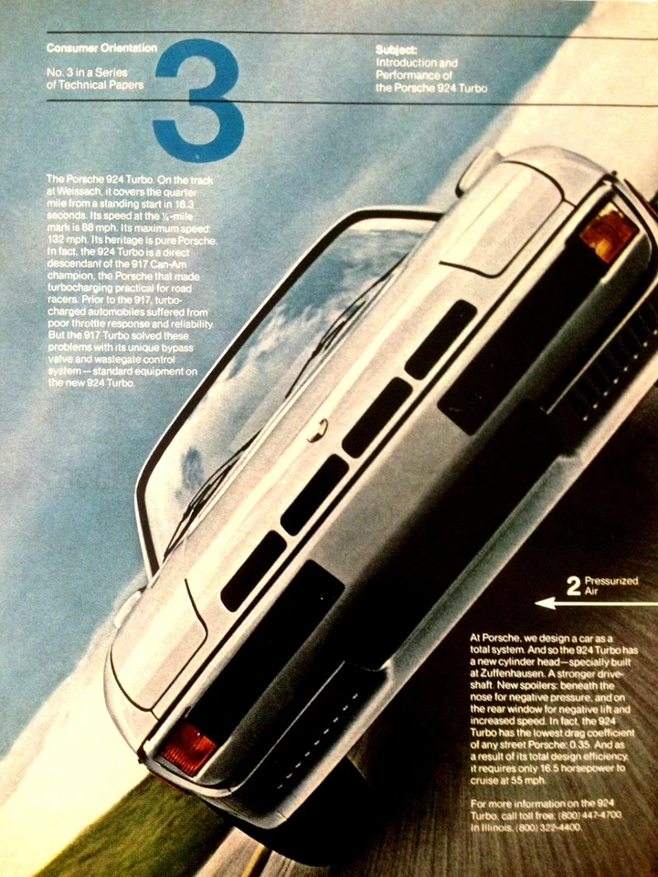 1980 Porsche 924 Turbo Print Ad - Image 2 of 3