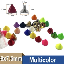 8x7.5mm Conical Spikes Cone Studs Punk Rivets for Leather Set DIY Leather