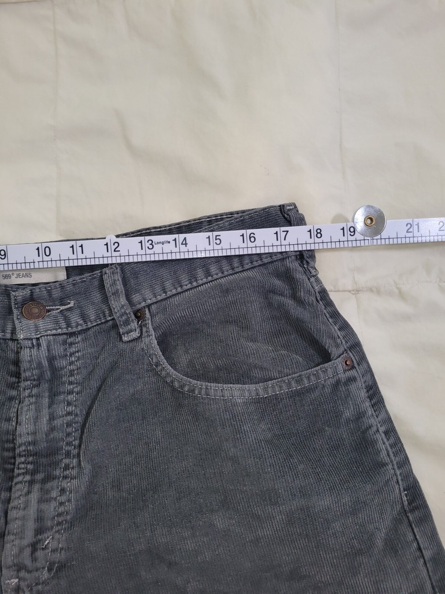 Men's 34x34 Levi's 569 Loose Straight Corduroy Pants Baggy