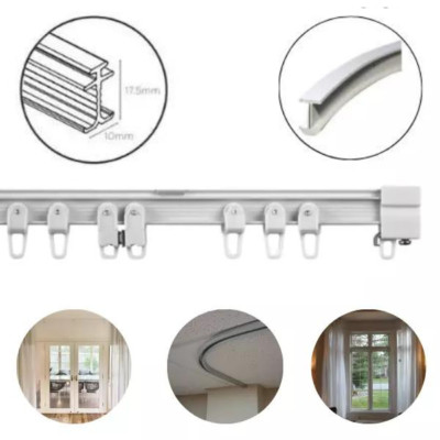 ILINE HEAVY DUTY BENDABLE ALUMINIUM CURTAIN TRACK SET BAY WINDOW ...