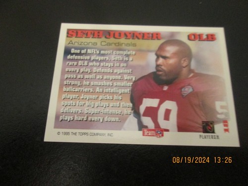SETH JOYNER CARDINALS 1995 TOPPS HIT LIST CARD #18 FREE SHIPPING - Picture 2 of 2