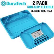 DURATECH 2PIECE Silicone Tool Tray Non-Slip Flexible Tool Organizer Tool Storage