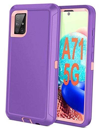 for Samsung A71 5G Case Heavy Duty Protective Shell [Not for A71 Purple/ Pink