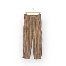 Citron Santa Monica Printed Rayon Pants Size M Medium Tan
