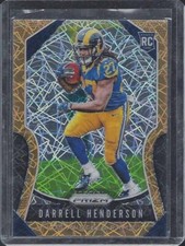 DARRELL HENDERSON 2019 PANINI PRIZM GOLD LAZER ROOKIE PRIZMS RC SP #330