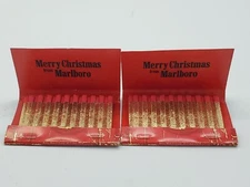 2 Vintage 1996 Merry Christmas MARLBORO Matchbook Atlas Matches Philip Morris 