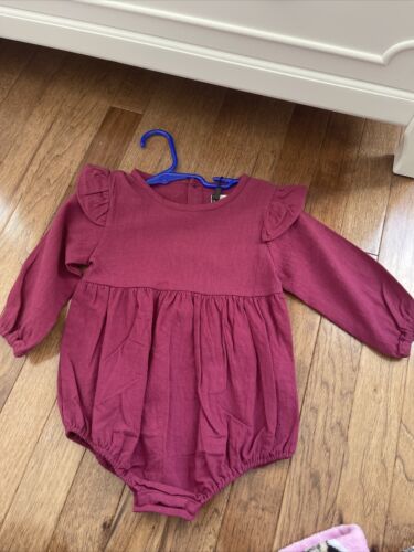 Infant Baby Girl Ruffled Romper Jumpsuit Bodysuit Outfits Size 12-18 Months