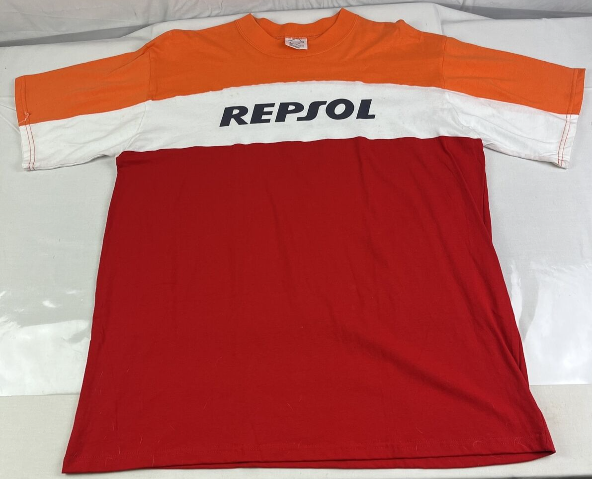 HONDA REPSOL RACING MENS XL TSHIRT ORANGE WHITE RED