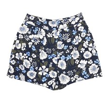 Veronica Beard Babine Floral Shorts Size 0 Pleated Linen Blend High Rise