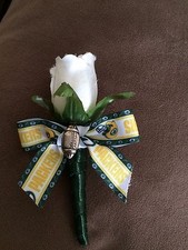 Green Bay Packers Football Mens Bridal Wedding Day Boutonniere Groomsmans