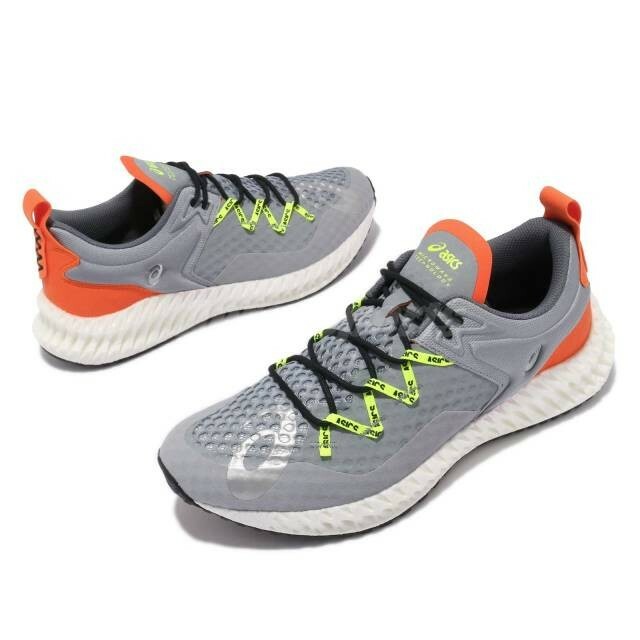 ASICS MICROFLUX GREY ORANGE MEN'S RUNNING SHOES JOGGING