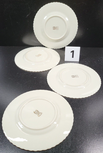 (8) Lenox Cretan Bread Butter Plates Set Vintage Greek Key Scalloped Dishes Lot - Picture 9 of 24