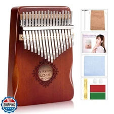 Kalimba Thumb Piano 17 Keys, Portable Mbira Finger Piano, Easy to