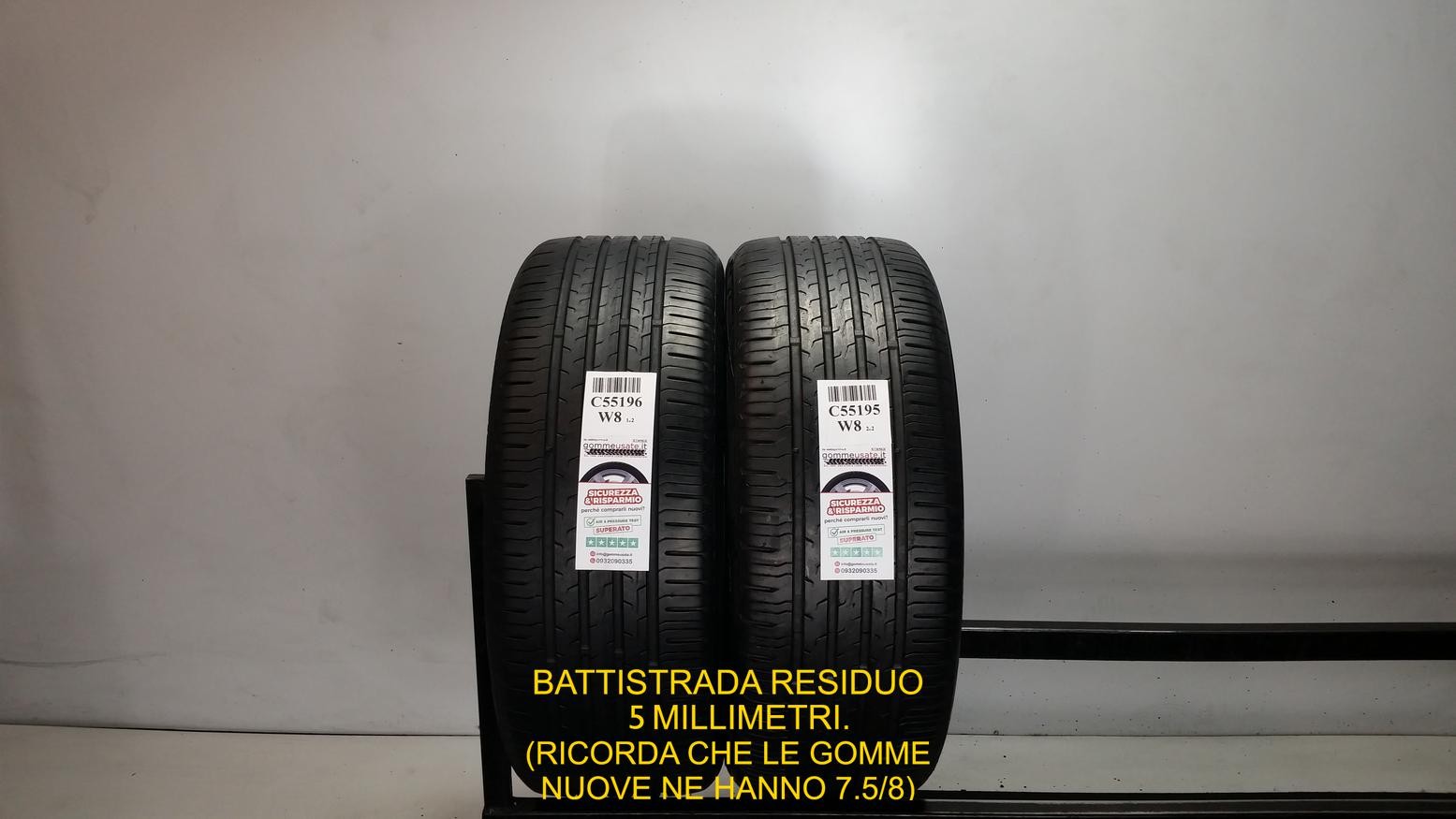 GOMME USATE 225/45R19 96W CONTINENTAL RUNFLAT ECOCONTACT 6 RF PNEUMATIC C55196