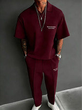 Men's Outfit 2 Piece Set Shirt Pants Suit PLUS SIZE BIG 6XL