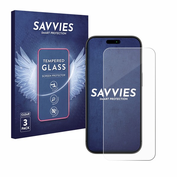 3X Savvies Schutzglas FüR Apple Iphone 17 Pro Echt Glas Panzer Display 9H-image