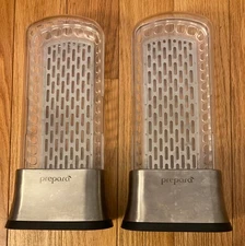 Lot of 2 Prepara clear Herb Keeper Savor Stainless Steel Greenhouses
